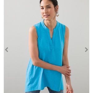 Chico’s cotton slub sleeveless tunic